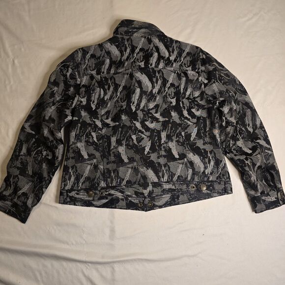 Ruby Rd. 12 Petite Black Pattern Jacket - Picture 2 of 9